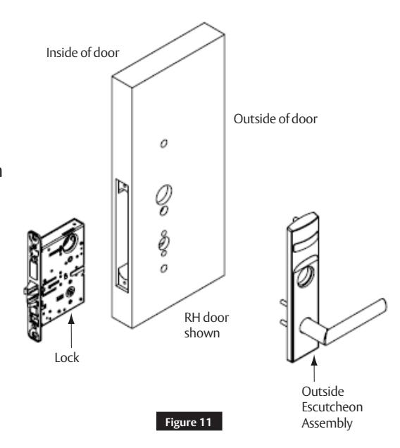Corbin Russwin ML2000 Series Mortise Lock with VN Escutcheon Trim and V Series Indicators Installation Instructions image on 