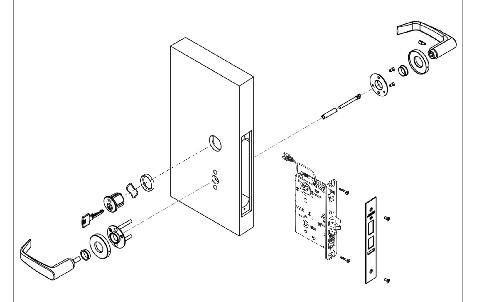Corbin Russwin ML20900 Series Electrified Mortise Lockset Installation Instructions image on page 4