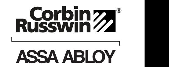 Corbin Russwin MP9800 Series Multi-Point Lock Auxiliary Control Installation Instructions image on page 1
