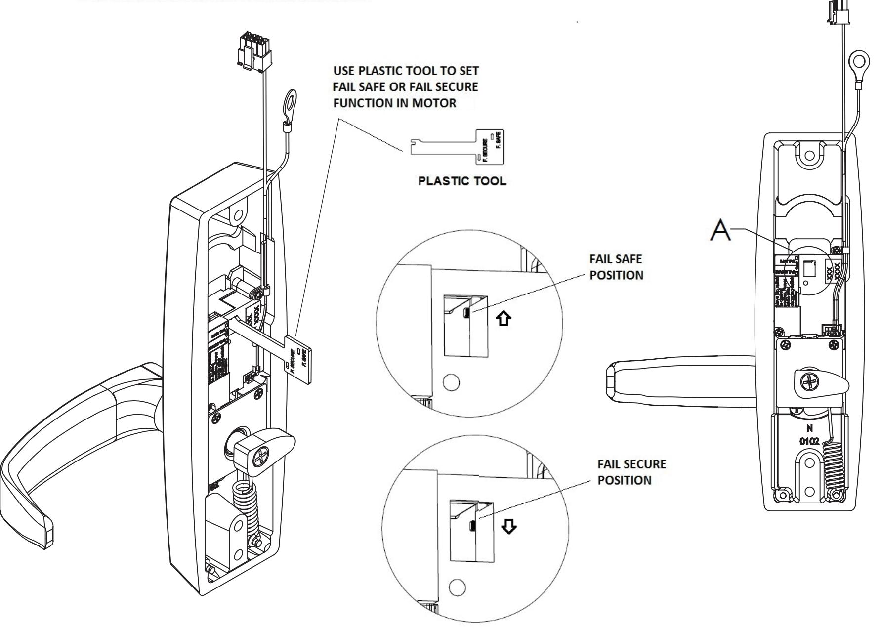 Corbin Russwin MP9800 Series Multi-Point Locks Fail Safe , Fail Secure Configuration Installation Instructions_FM499 image on