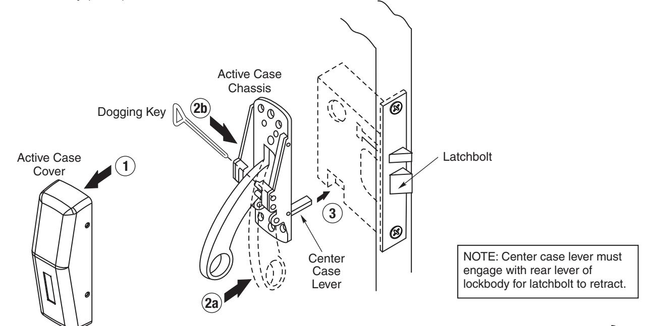 Corbin Russwin Mortise Exit Device ED3600 Series Installation Instructions diagram on page 3
