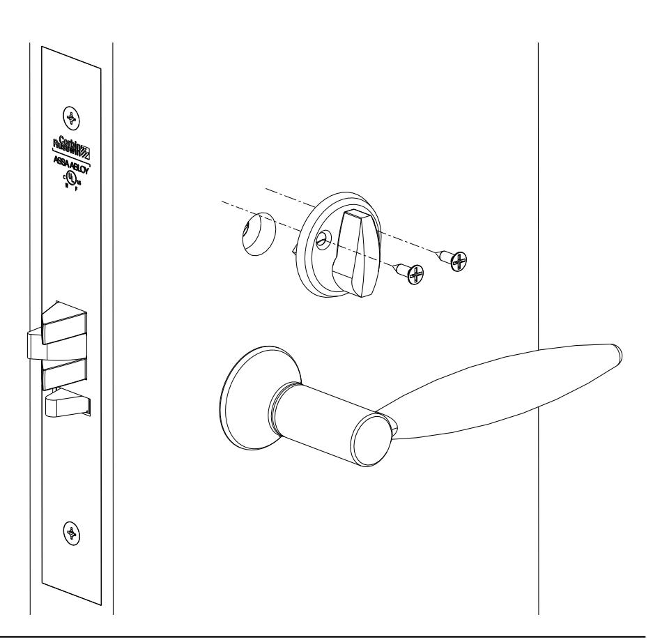 Corbin Russwin Mortise Lock Inspire Roseless Trim Installation Instructions image on page 12