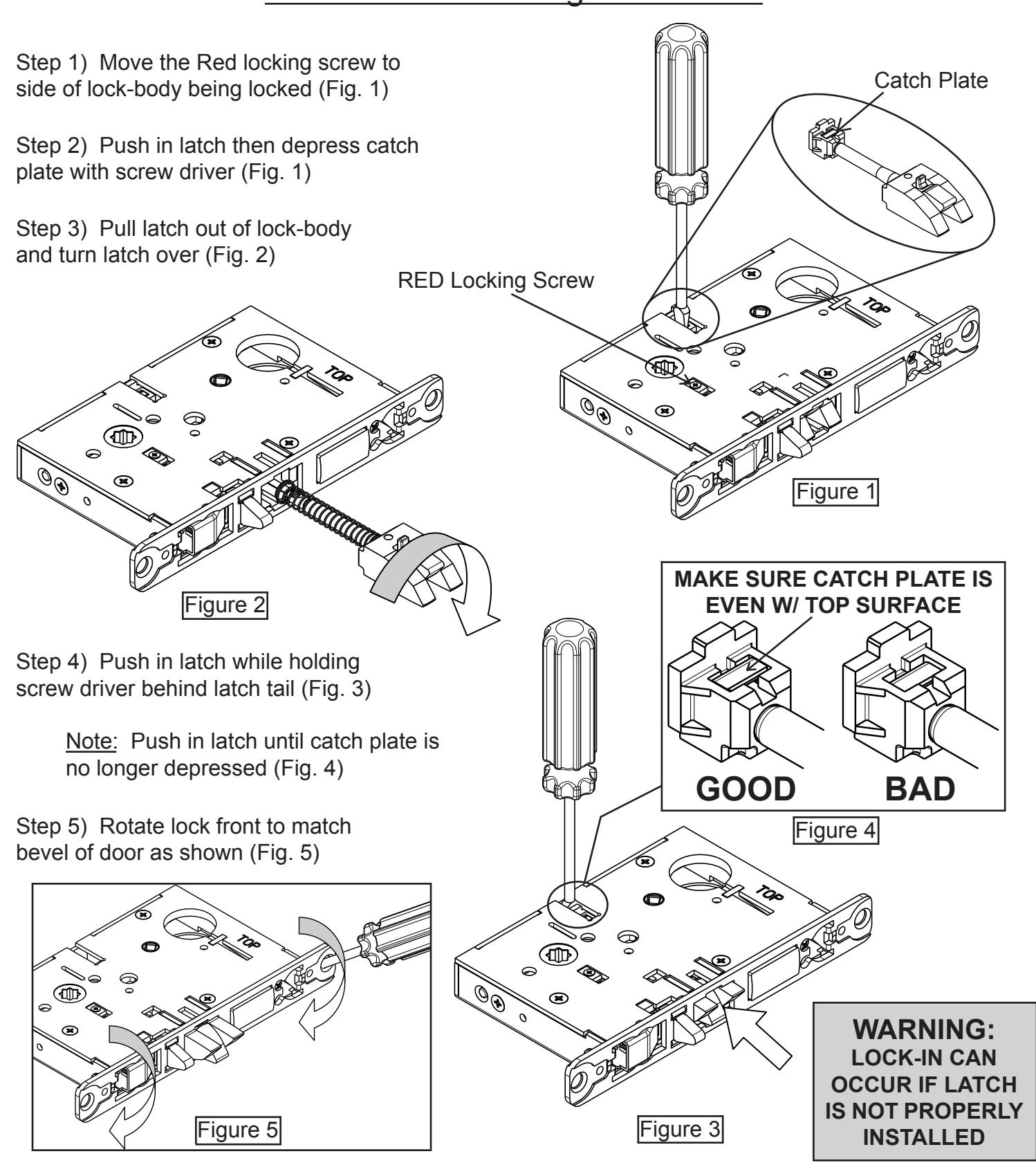 Corbin Russwin Mortise Lock Inspire Roseless Trim Installation Instructions diagram on page 4
