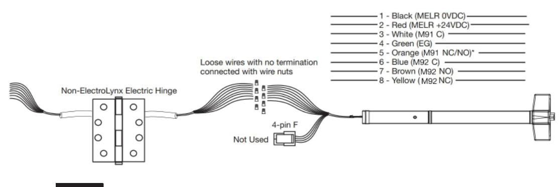 Corbin Russwin Motorized Electric Latch Retraction (MELR) for ED4000 and ED5000 Series Narrow and Wide Stile M91…_FM434 diagr