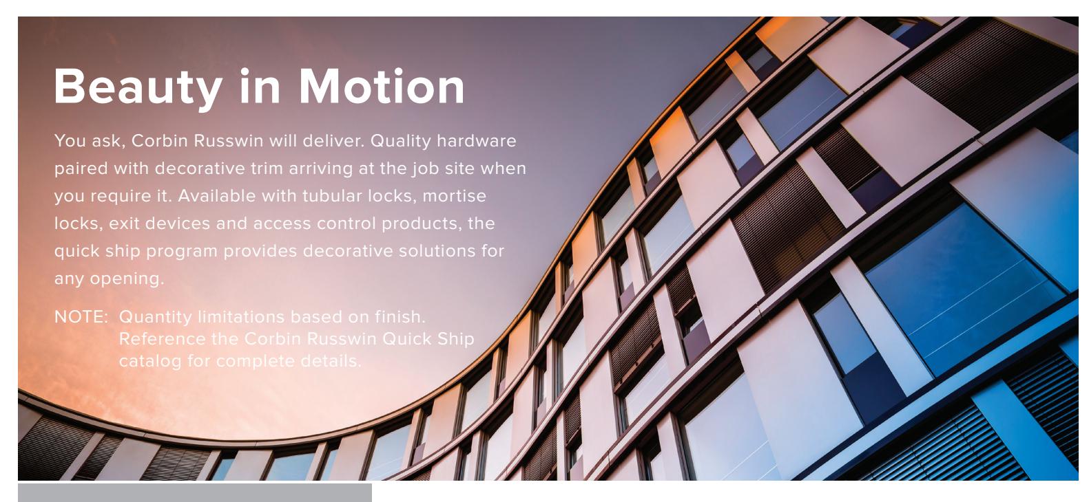 Corbin Russwin Museo Line Quick Ship Brochure_45189 diagram on page 2