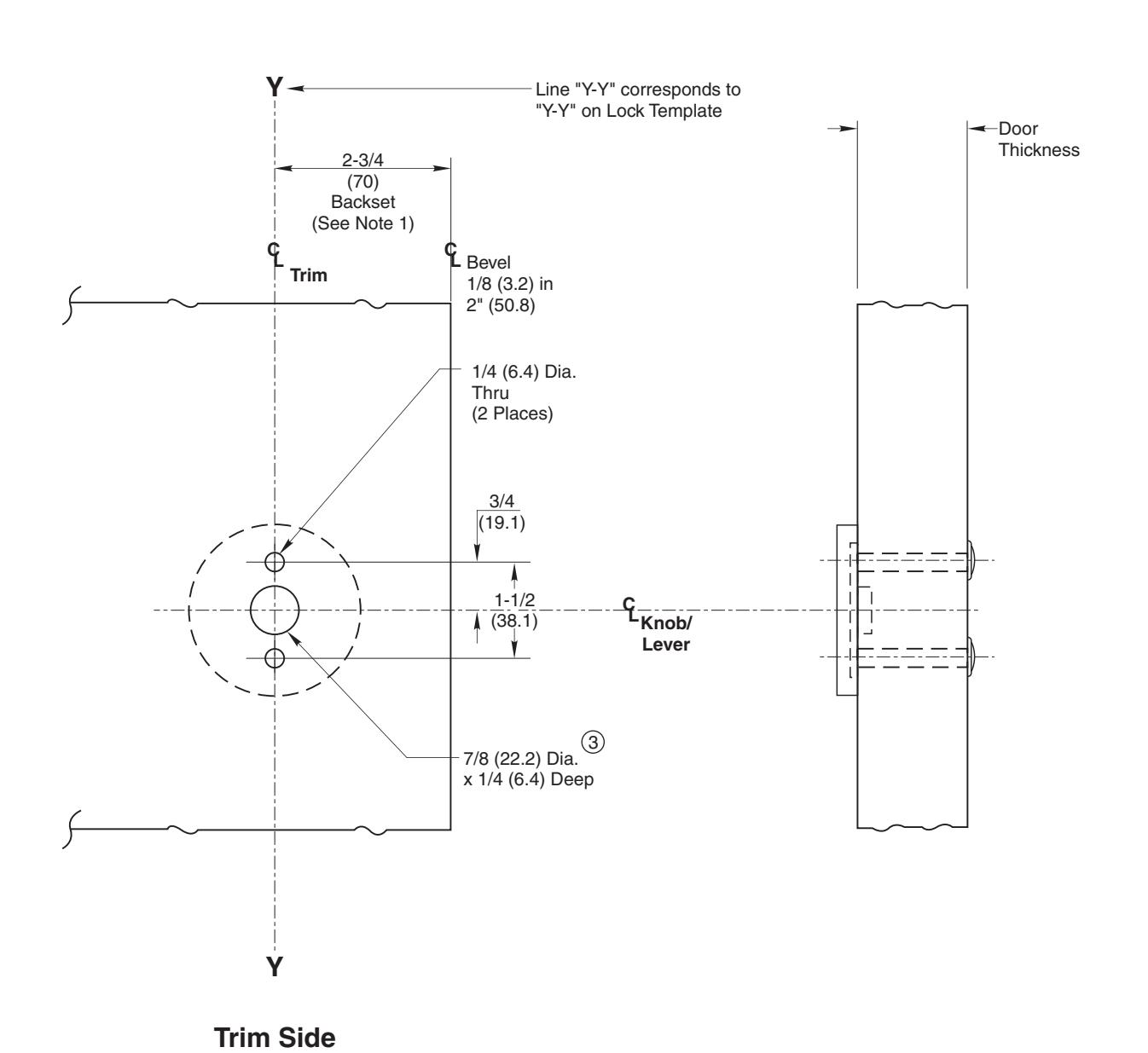 Corbin Russwin NSF and ESA Trim Template_T30563 diagram on page 1