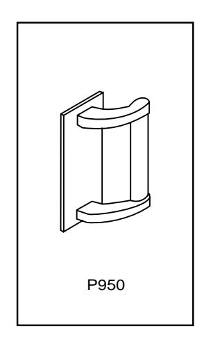 Corbin Russwin P950 Trim for ED5200, ED5400, ED5800 Wide Stile Rim, CVR, SVR Metal Door Template_T30932 image on page 1