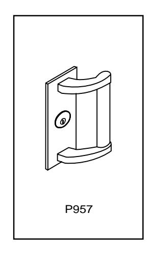 Corbin Russwin P957 Trim for ED5200, ED5400, ED5800 Wide Stile Rim, CVR, SVR Wood or Composite Door Template_T30935 image on 