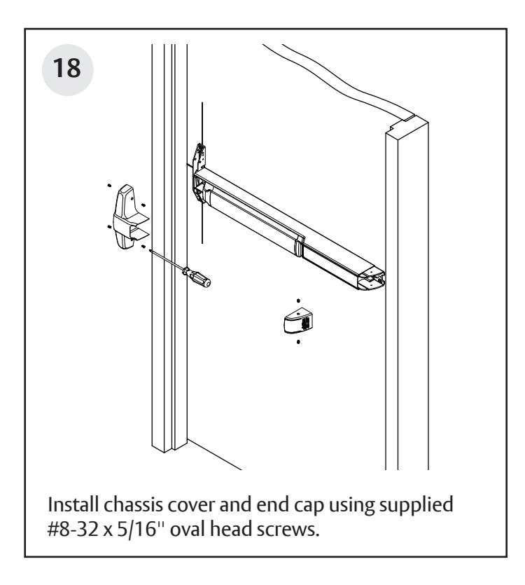 Corbin Russwin PED4000 Series PED4600(A) Narrow Stile Mortise Installation Instructions_FM579 image on page 12