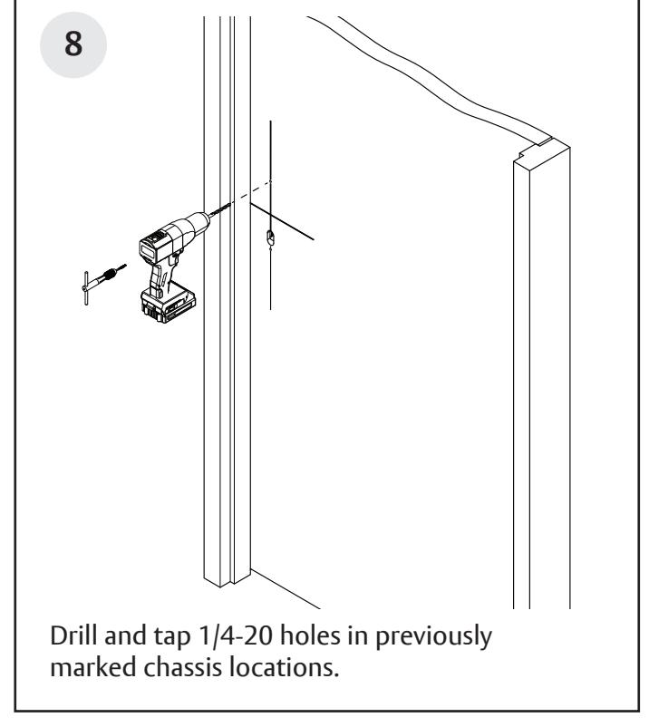 Corbin Russwin PED4000 Series PED4600(A) Narrow Stile Mortise Installation Instructions_FM579 diagram on page 6