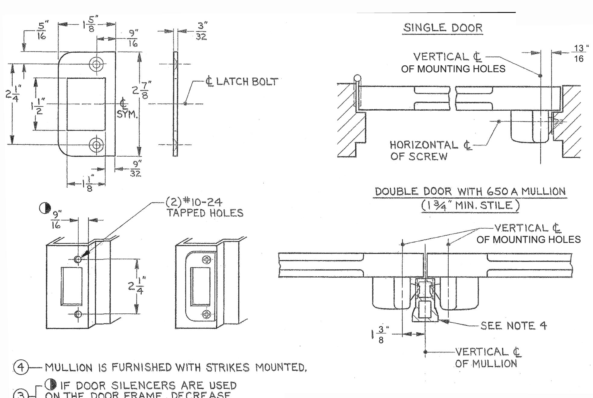 Corbin Russwin PED4200 and PED5200 and SARGENT PE8500 and PE8800 Narrow and Wide Stile Rim for Aluminum Doors 65…_MEDT40 diag