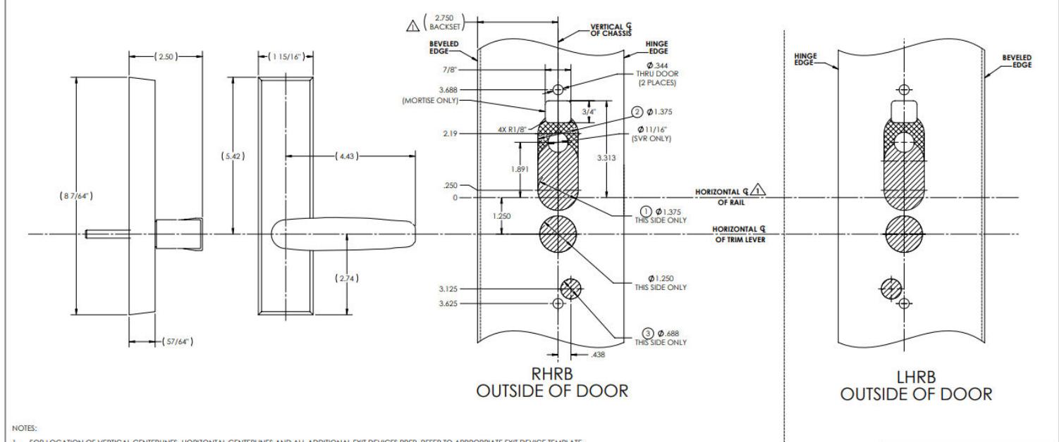 Corbin Russwin PED4600, PED5400, and PED5600 and SARGENT PE8300, PE8700, and PE8900 Narrow and Wide Stile Mortis…_MEDT32 diag