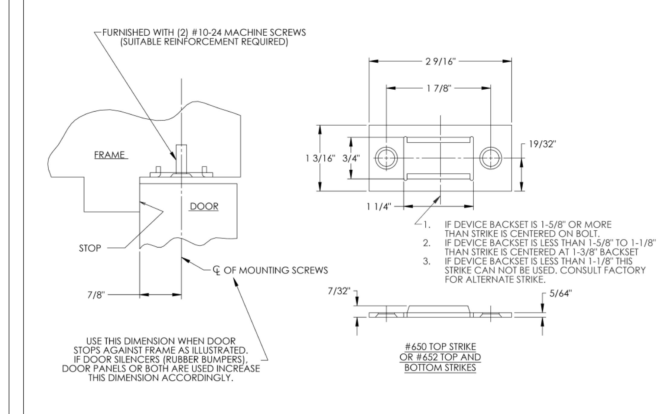 Corbin Russwin PED4800 and PED5800 and SARGENT PE8400 and PE8600 Narrow and Wide Stile CVR for Wood Door, Metal …_MEDT9 diagr