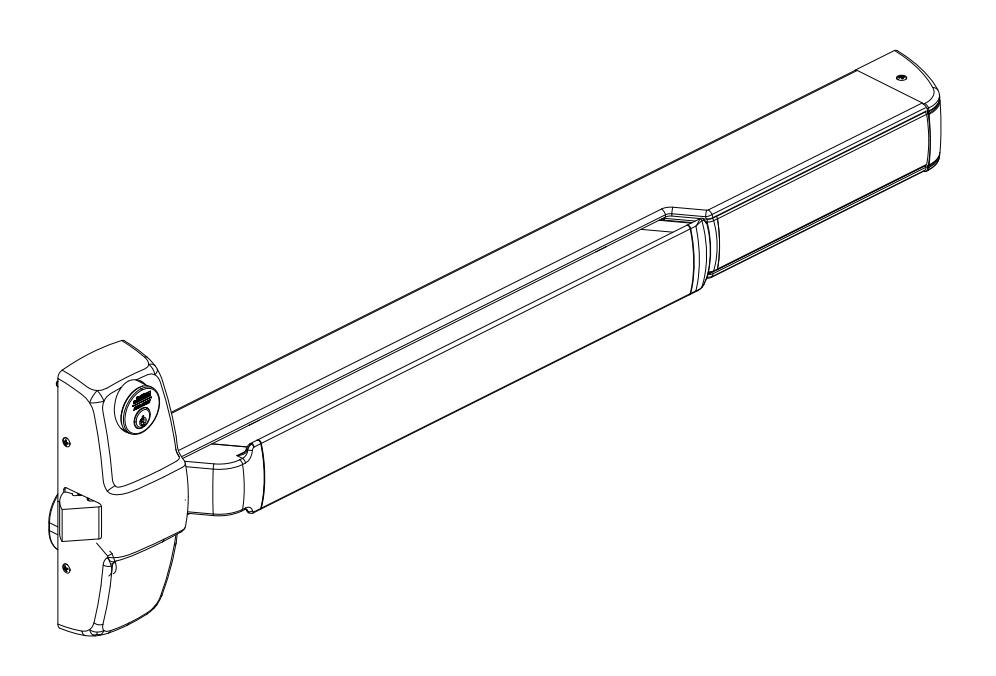 Corbin Russwin PED5000 Series PED5200(A) Wide Stile Rim 10T, 55T, 42, and 42T Functions Installation Instruction…_FM576 image