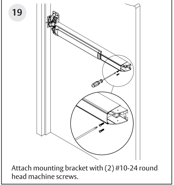Corbin Russwin PED5000 Series PED5200(A) Wide Stile Rim 10T, 55T, 42, and 42T Functions Installation Instruction…_FM576 image