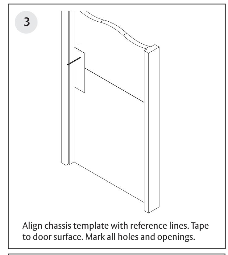Corbin Russwin PED5000 Series PED5200(A) Wide Stile Rim 10T, 55T, 42, and 42T Functions Installation Instruction…_FM576 diagr