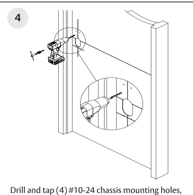 Corbin Russwin PED5000 Series PED5200(A) Wide Stile Rim 10T, 55T, 42, and 42T Functions Installation Instruction…_FM576 diagr