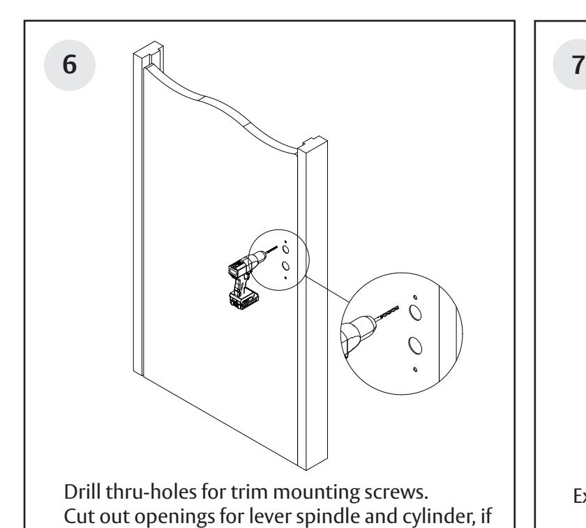 Corbin Russwin PED5000 Series PED5200(A) Wide Stile Rim 10T, 55T, 42, and 42T Functions Installation Instruction…_FM576 image