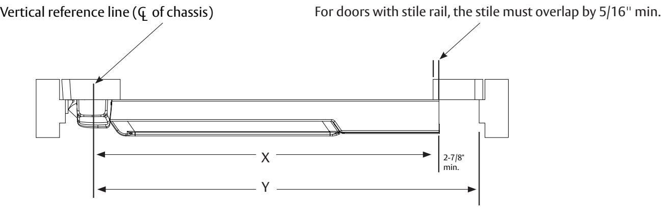 Corbin Russwin PED5000 Series PED5200(A) Wide Stile Rim 10T, 55T, 42, and 42T Functions Installation Instruction…_FM576 diagr