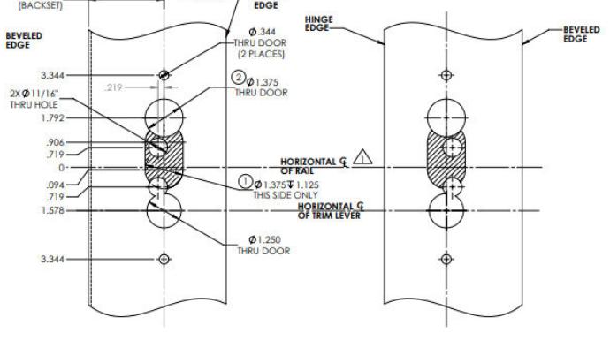 Corbin Russwin PED5200 and SARGENT PE8800 Wide Stile Rim for Wood, Metal and Aluminum Doors Narrow and Wide Stil…_MEDT27 diag