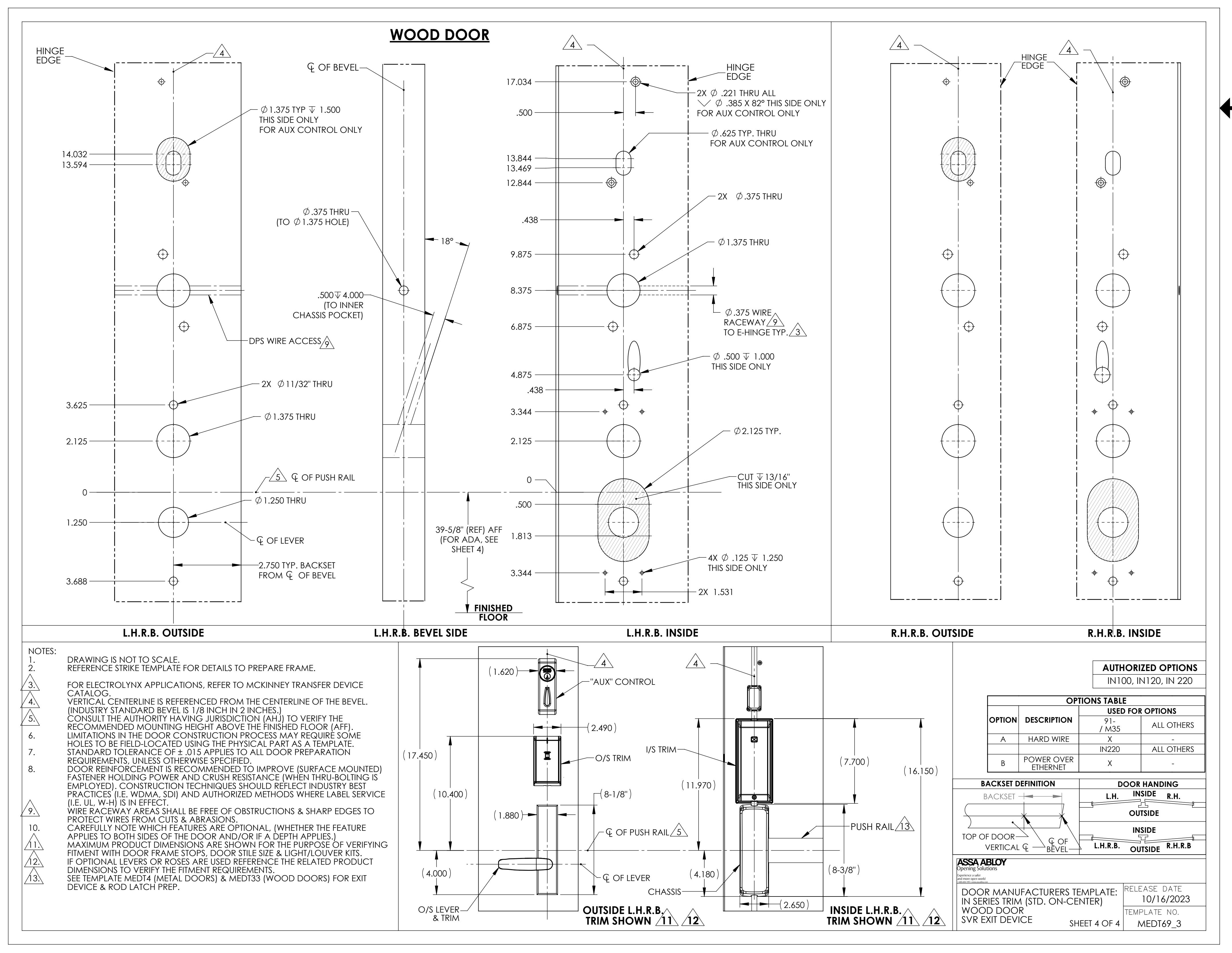 Corbin Russwin PED5400 SARGENT PE8700 Wide Stile SVR with IN100, IN120, and IN220 Series for Wood and Metal Door…_MEDT69 diag