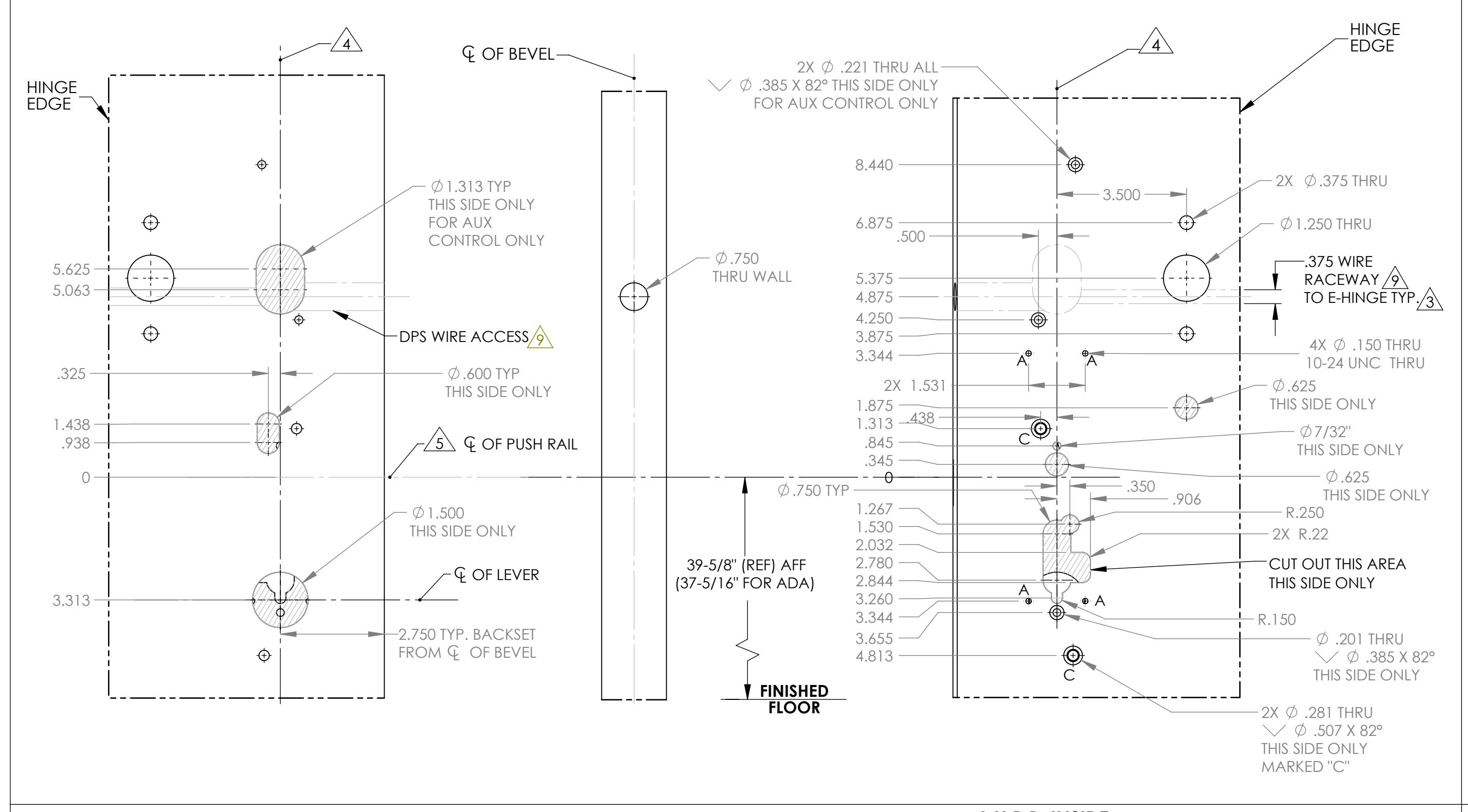 Corbin Russwin PED5800 SARGENT PE8600 Wide Stile CVR with IN100, IN120, and IN220 Series for Wood and Metal Door…_MEDT68 diag