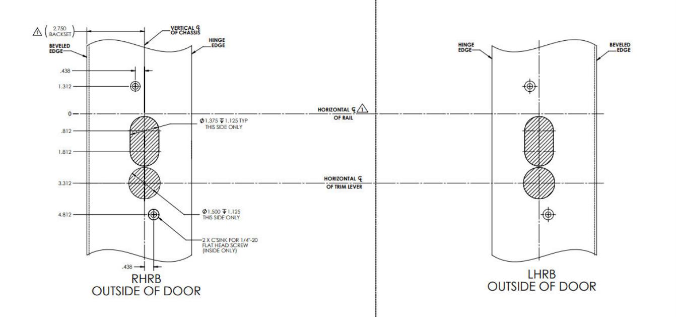 Corbin Russwin PED5800 and SARGENT PE8600 Wide Stile CVR for Wood and Metal Doors Narrow and Wide Style Trim Eco…_MEDT51 diag
