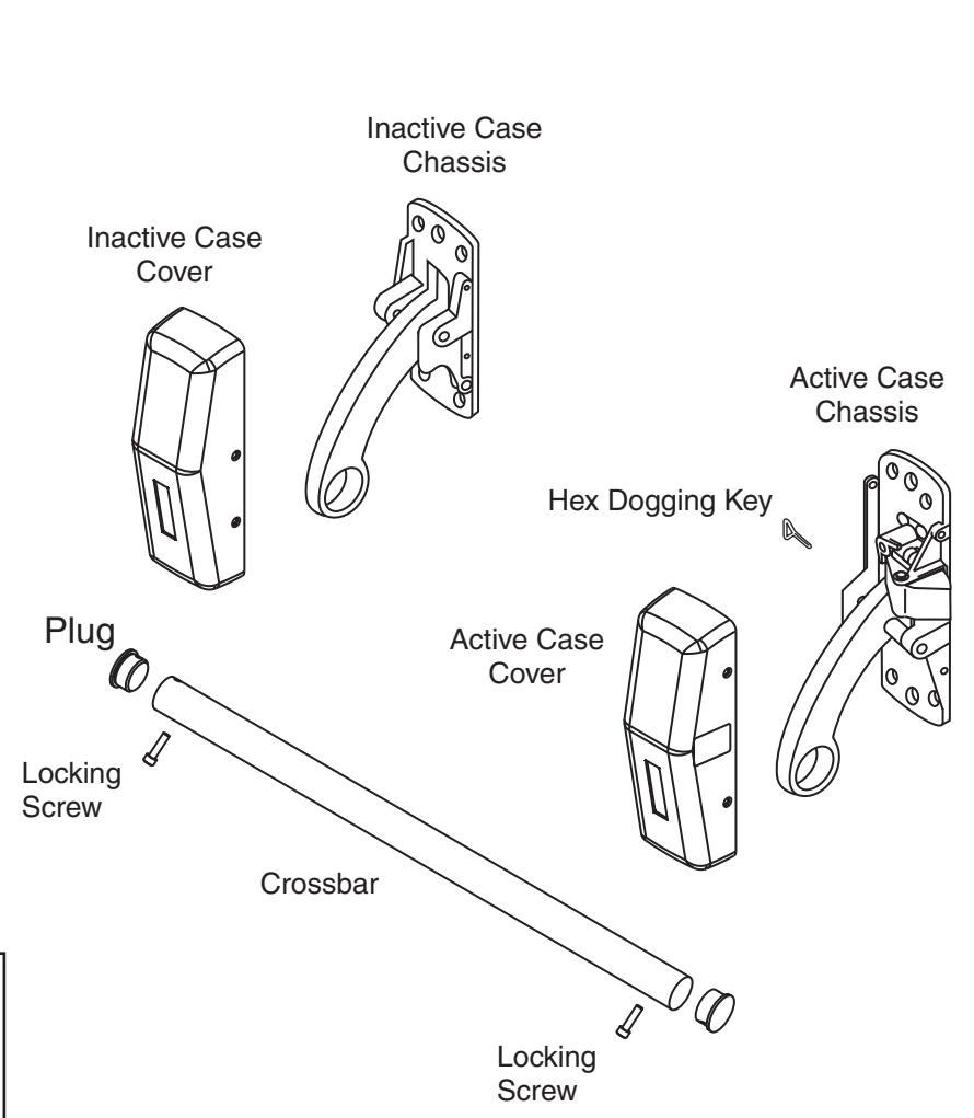 Corbin Russwin Rim Exit Device ED3200 Series Installation Instructions diagram on page 1