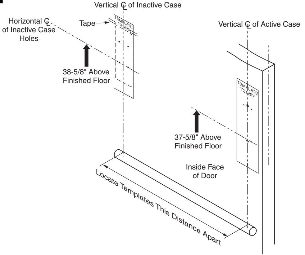 Corbin Russwin Rim Exit Device ED3200 Series Installation Instructions image on page 3