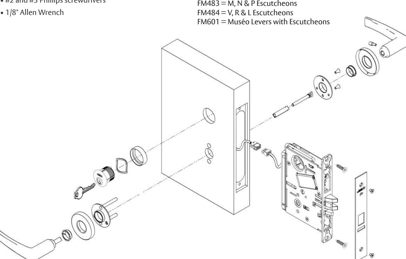 Corbin Russwin Sectional, Rose Trim for ML2000 Series Mortise Locks Motorized Electric Latch Retraction (MELR) In…_FM804 imag