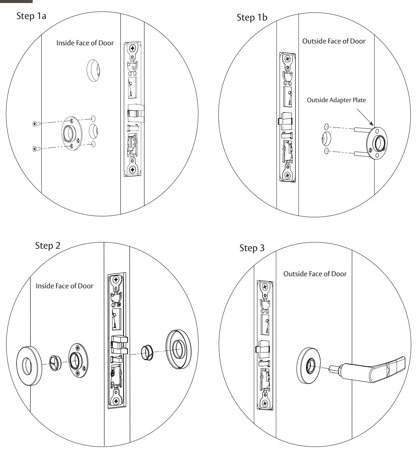 Corbin Russwin Sectional, Rose Trim for ML2000 Series Mortise Locks Motorized Electric Latch Retraction (MELR) In…_FM804 diag