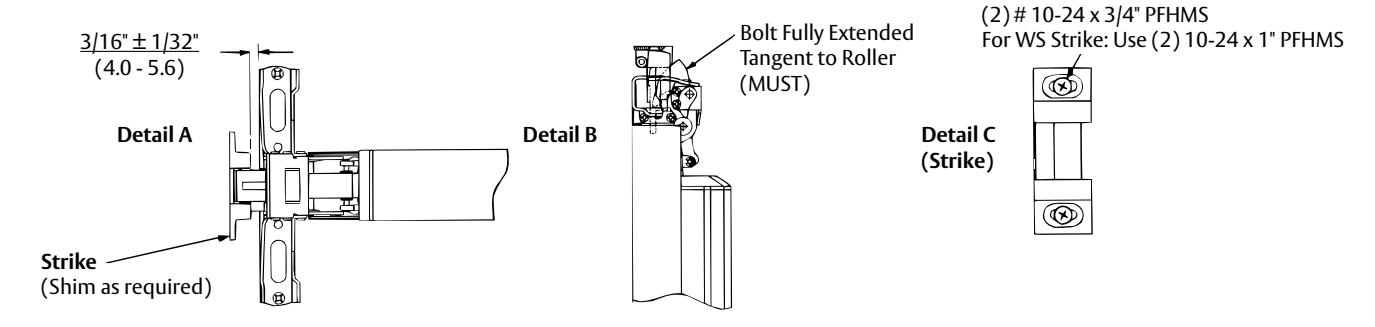 Corbin Russwin Secure Bolt ED5200S Series Installation Instructions image on page 9