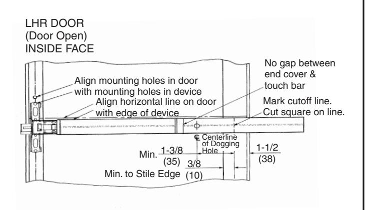 Corbin Russwin Security Deadbolt Rim Exit Device ED4200 Series Installation Instructions diagram on page 3