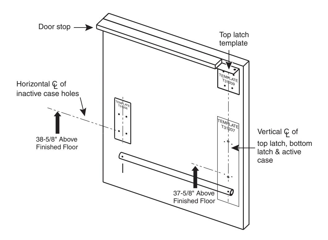 Corbin Russwin Surface Vertical Rod Exit Devices ED3400 Series Installation Instructions image on page 2