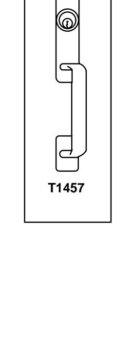 Corbin Russwin T1457 Narrow Escutcheon Trim for ED4200, ED4400, ED4800 Narrow Stile Rim, CVR, SVR Wood or Compos…_T30850 imag