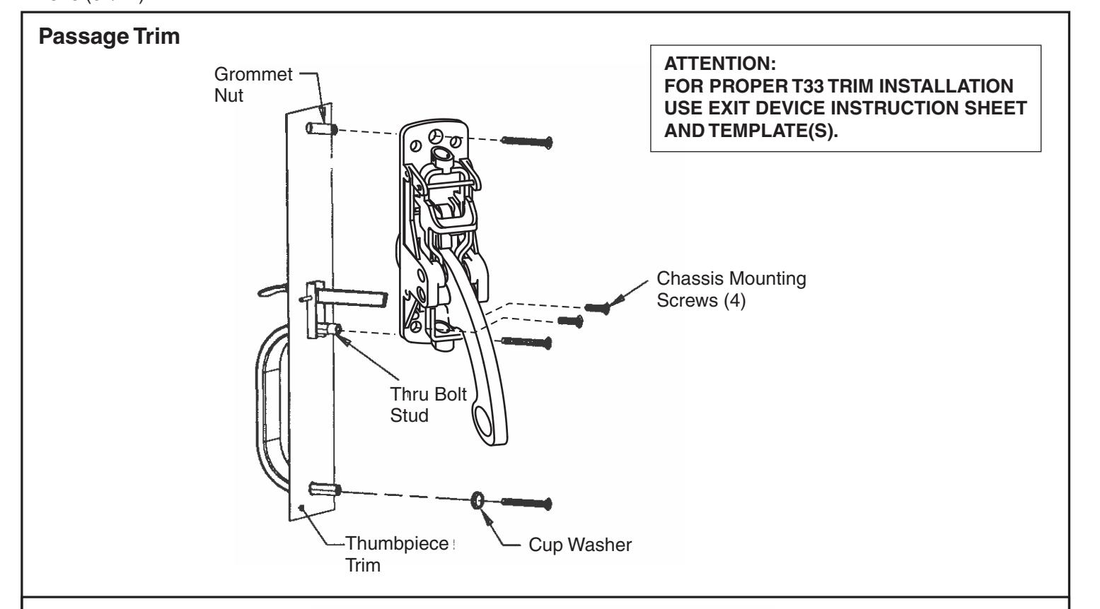 Corbin Russwin T33 Outside Trim for ED3000, PED4000, and PED5000 Series Narrow and Wide Stile Installation Instr…_FM376 diagr