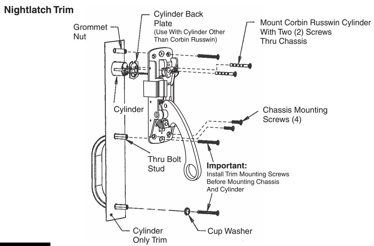 Corbin Russwin T33 Outside Trim for ED3000, PED4000, and PED5000 Series Narrow and Wide Stile Installation Instr…_FM376 diagr