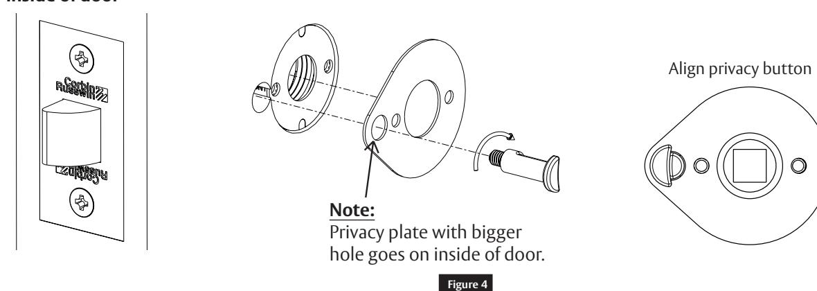 Corbin Russwin TL3700 Series Roseless Tubular Lock Installation Instructions image on page 4