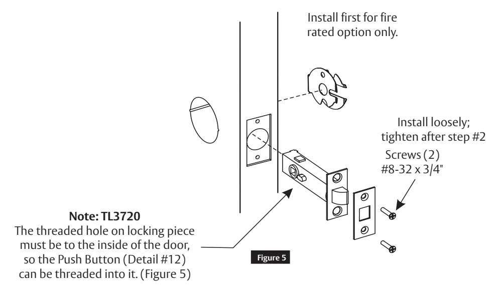 Corbin Russwin TL3700 Series Tubular Lockset Installation Instructions image on page 5