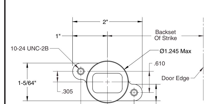 Corbin Russwin Top and Bottom Strikes for MP9800 Series Multi-Point Locks Aluminum Doors Template_T31244 image on page 1