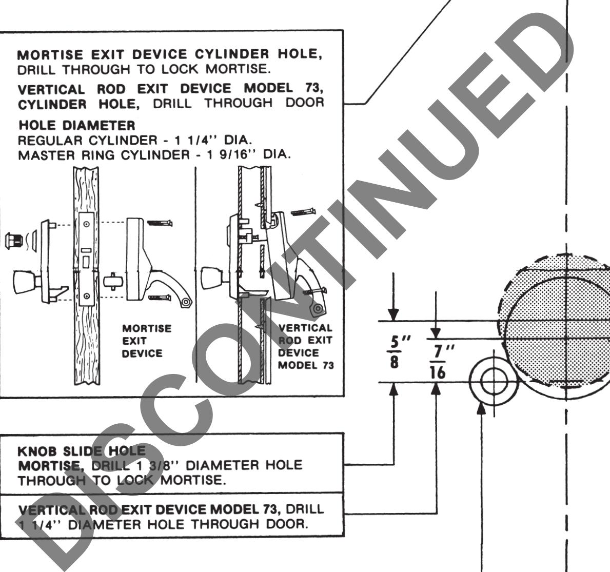 Corbin Russwin Trim for ED6000 Series ED6400 SVR Template_FM423 image on page 1