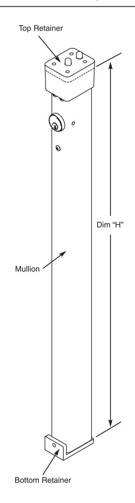 Corbin Russwin WS707AKM and WS708AKM Mullions for PED5000 Series Wide Stile Installation Instructions_FM280 image on page 1