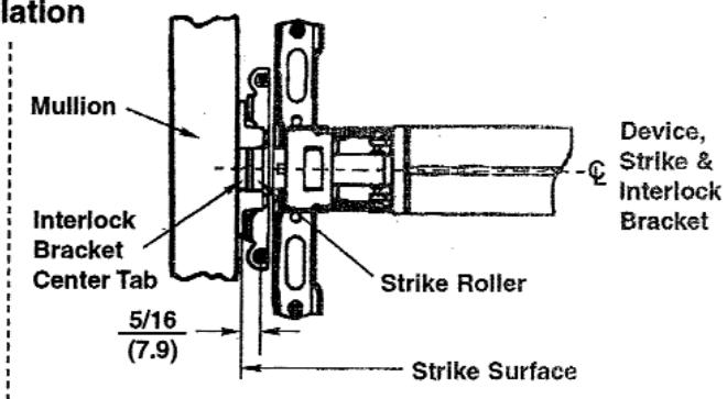 Corbin Russwin WS707AKM and WS708AKM Mullions for PED5000 Series Wide Stile Installation Instructions_FM280 image on page 2