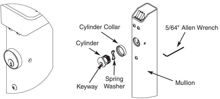 Corbin Russwin WS707AKM and WS708AKM Mullions for PED5000 Series Wide Stile Installation Instructions_FM280 image on page 2