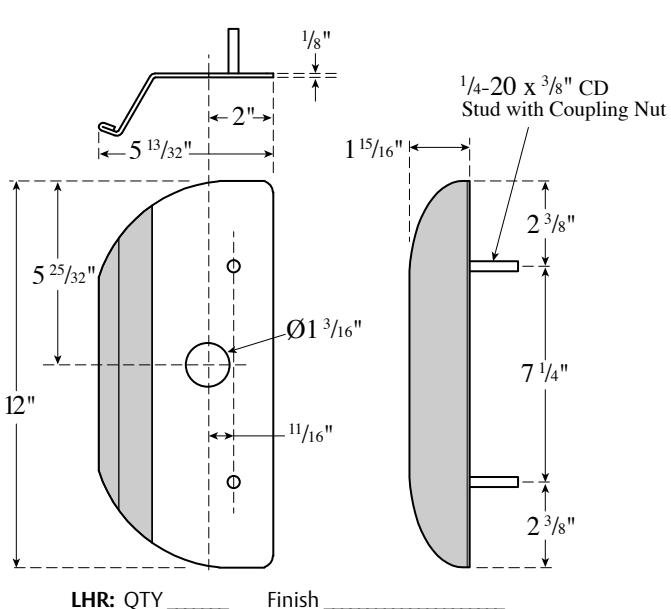 Rockwood VRT22 VRT22C for Corbin Russwin ED5200 Series Exit Devices Order Form diagram on page 1