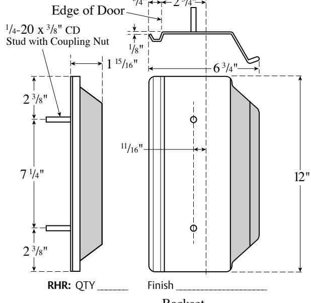 Rockwood VRT24 RT24C for Corbin Russwin ED5200 Series Exit Devices Order Form image on page 1
