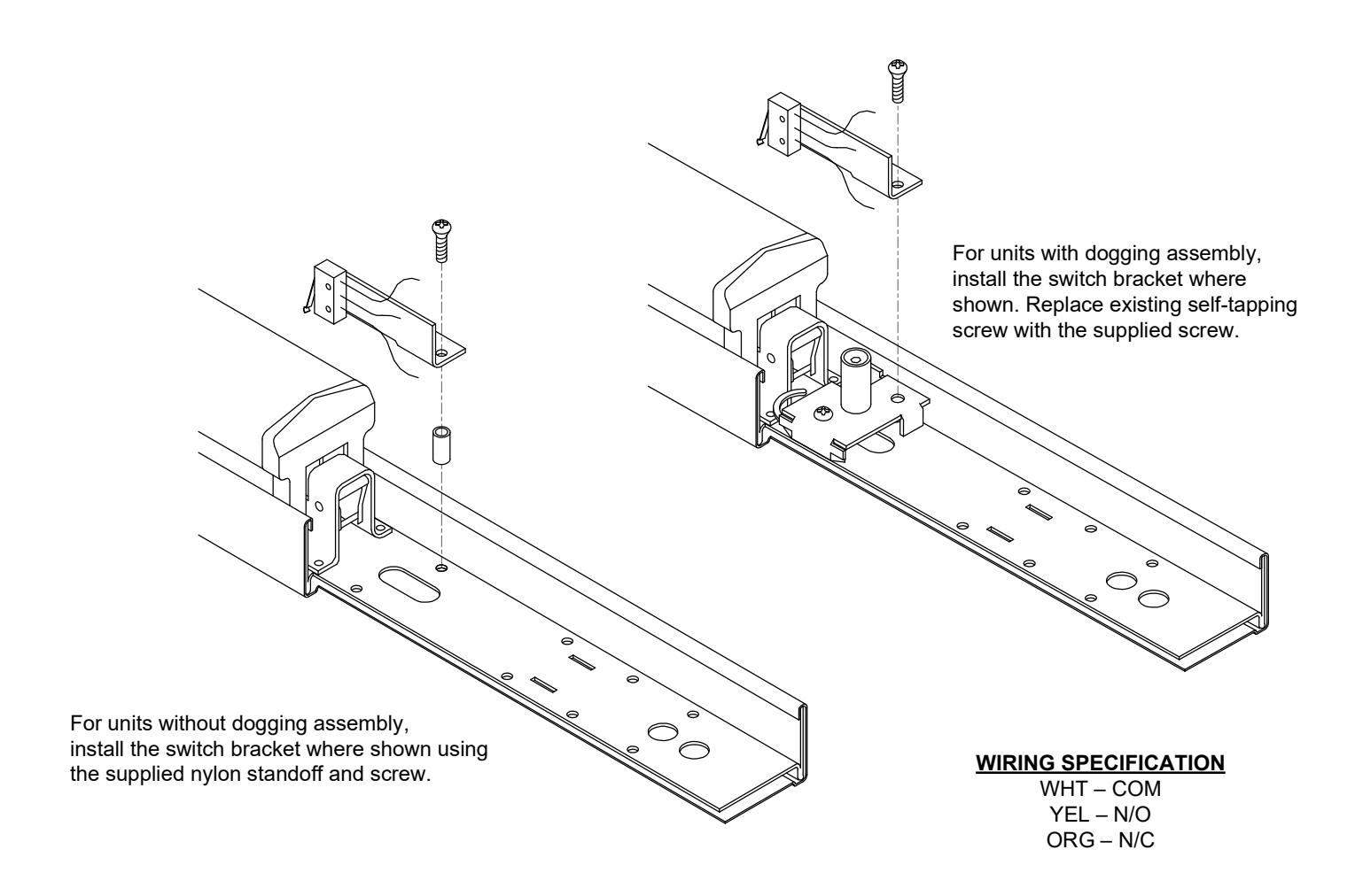 Yale Installation Instructions 531 MONITORING SWITCH KIT YALE 7000 SERIES & CORBIN 4000-5000 SERIES image on page 1