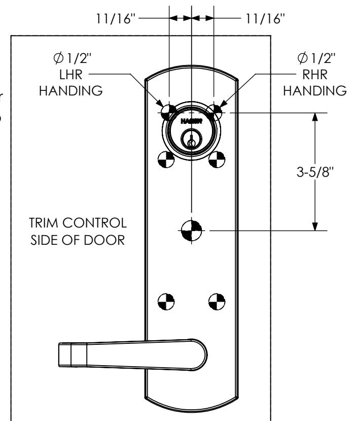 ACSI Electric Trim Control Instructions Motor Controlled Electric Locking Unlocking Hager 45CE – II-E1500-45 image on page 2