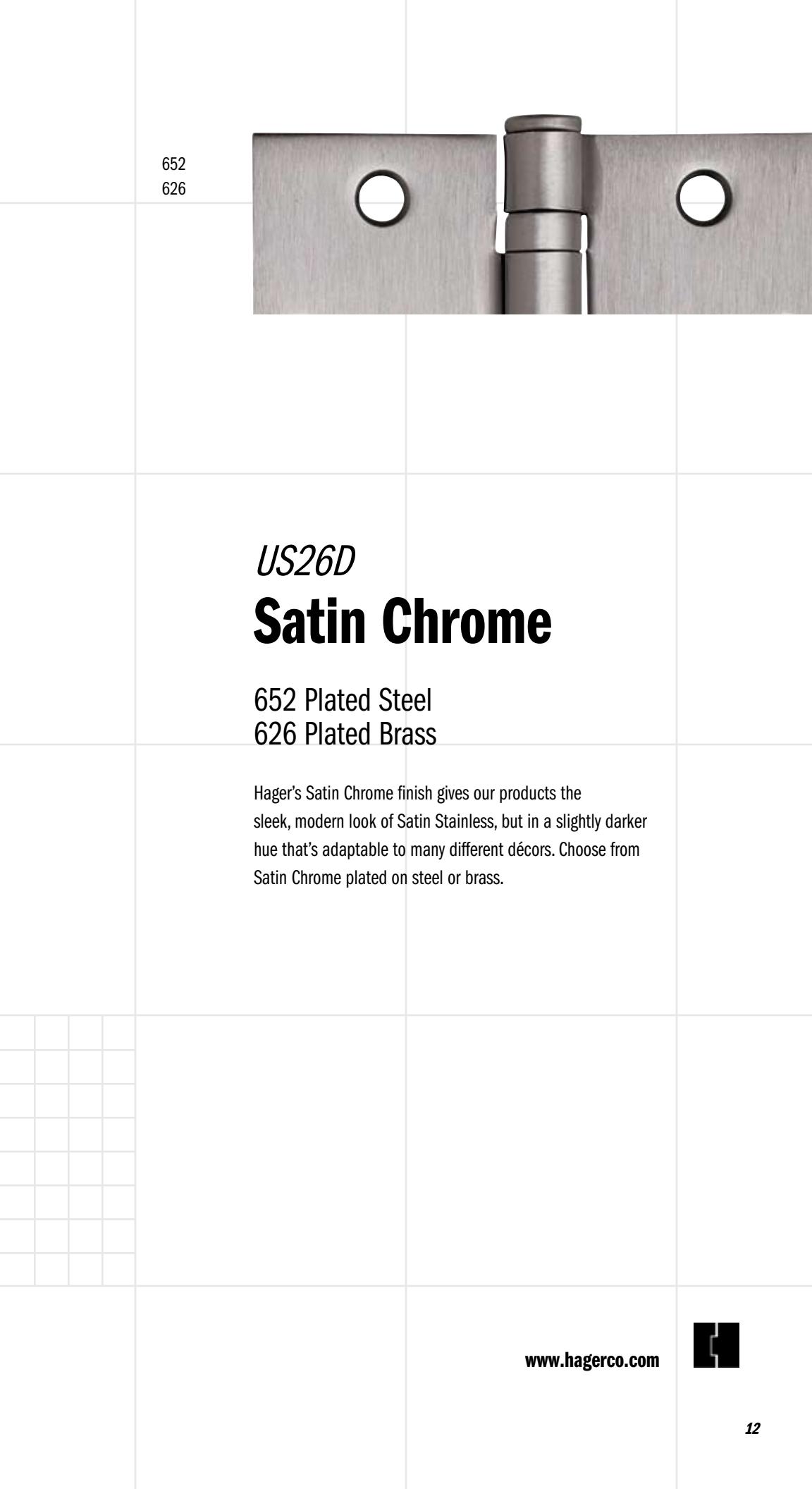 Hager 2009 Product Finishes Guide diagram on page 13