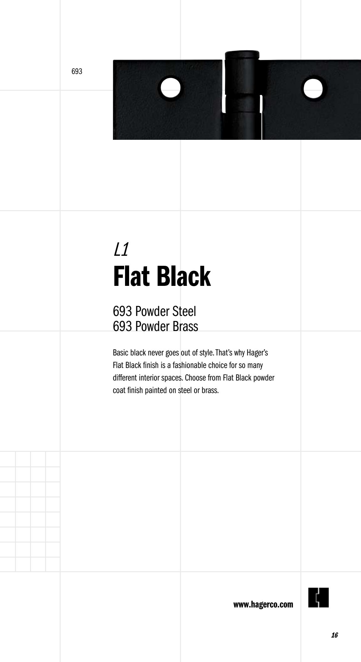 Hager 2009 Product Finishes Guide diagram on page 17